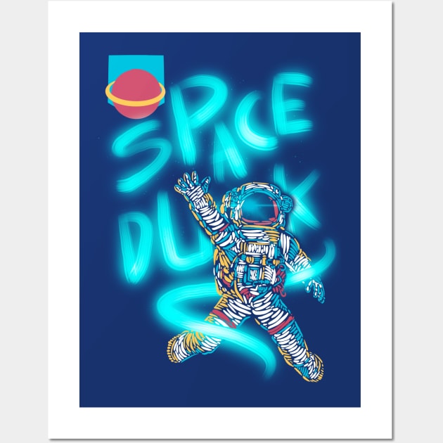 Space dunk Wall Art by BAJAJU